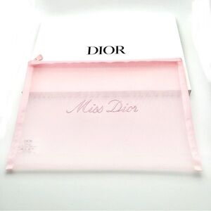 🎀Dior Soft Pink large Mesh Pouch